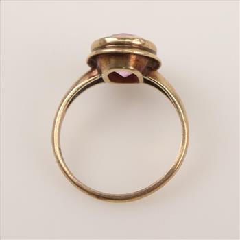 9kt Gold Pink Stone Ring