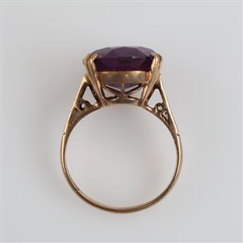 9kt Gold Purple Stone Ring