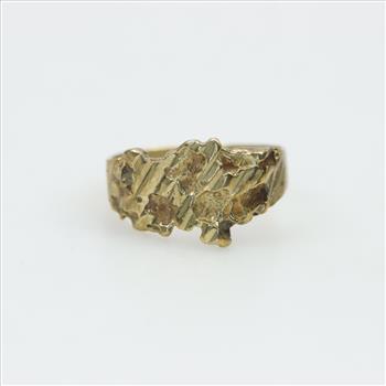 9kt Gold Raw Nugget Ring