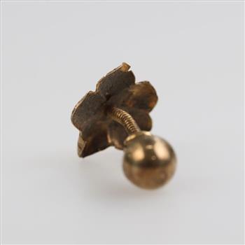 9kt Gold Single Flower Earring