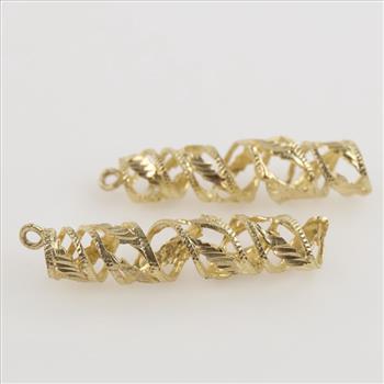 9kt Gold Spiral Dangle Earring Jackets