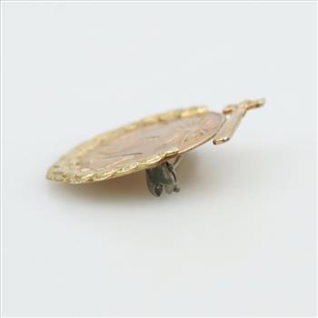 9kt Gold Two Tone Pin