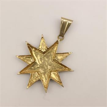 9kt Gold Two-tone Star Pendant