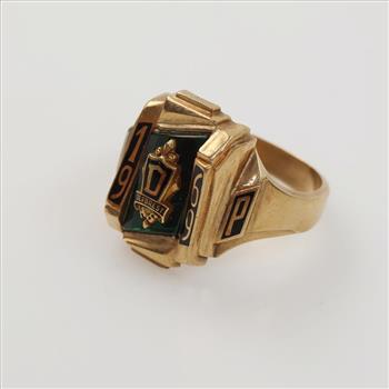 9kt Green Stone Class Ring
