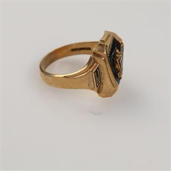 9kt Green Stone Class Ring