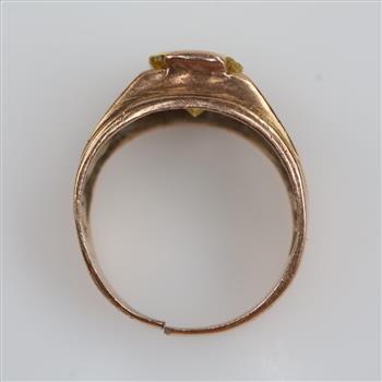 9kt Rose GP Yellow Stone Ring
