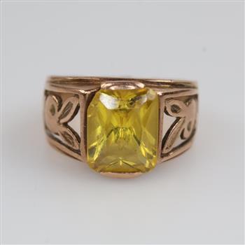 9kt Rose GP Yellow Stone Ring