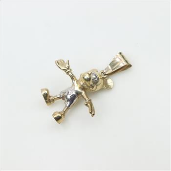 9kt Two Tone Gold Mickey Mouse Pendant