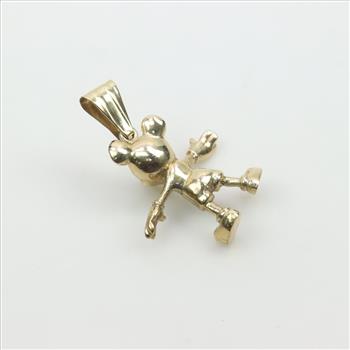9kt Two Tone Gold Mickey Mouse Pendant