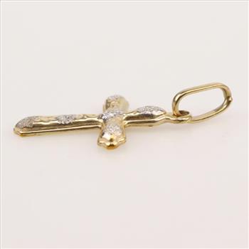 9kt Two-Tone Gold Cross Pendant