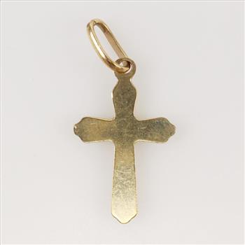 9kt Two-Tone Gold Cross Pendant