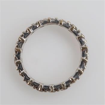 9kt White Gold Clear Stone Ring