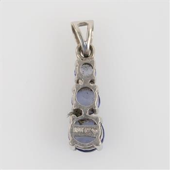 9kt White Gold Purple Stone Pendant