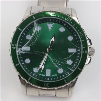 Accutime Green Dial Watch
