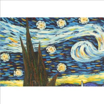 Acrylic Painting Recreation Of Van Gogh's Starry Night