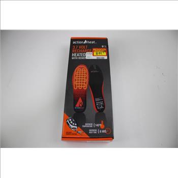Action Heat, 3.7 Volt Rechargeable Heated Insoles With Remote Control