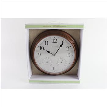 Acu-Rite Metal Copper Finish Wall Clock