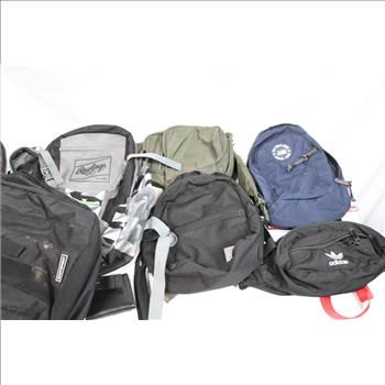 Adidas Fanny Pack, Carhartt Mini Backpack, & Backpack Bulk Lot 9 Pieces