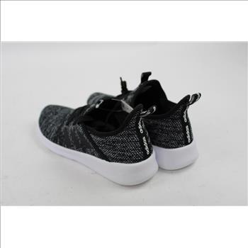 Adidas Women's Cloudfoam Black/White Slip On Running Shoes, Size 6.5