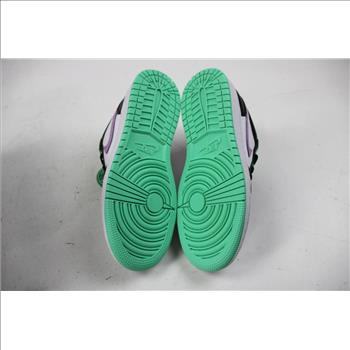 Air Jordan 1 Low (GS), 5Y, White/Violet Shock/Black