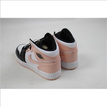 Air Jordan 1 Mid (GS), 6Y, White/Arctic Orange Sneakers