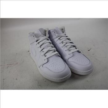 Air Jordan 1 MID (GS) Boys' 7Y Sneakers White
