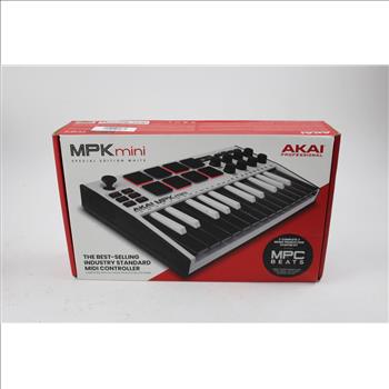 Akai Professional MPK Mini MK III Limited Edition White Compact Keyboard And Pad Controller