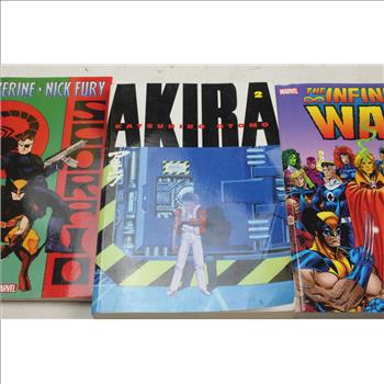Akira, Marvel Wolverine-Nick Fury: Scorpio, & Marvel Infinity War Graphic Novels; 3 Pieces