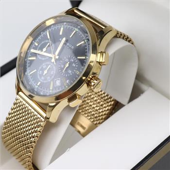 Akribos XXIV Chronograph Gold Tone Watch