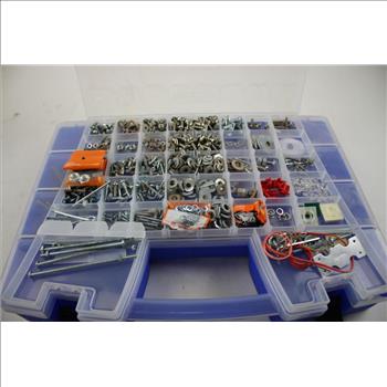 Akro Mils Parts Organizer Storage Case With Parts