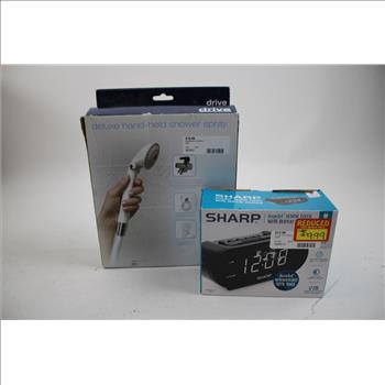 Alarm Clocks, Carbon Monoxide Alarm, Thermostat, Shower Spray, USB Charger, 6 Pieces