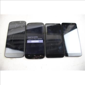 Alcatel And More Cell Phone Lot, 4 Pieces, Sold For Parts