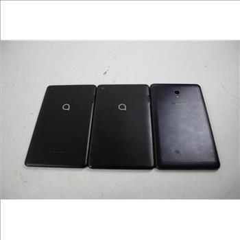 Alcatel & Samsung Tablet Bulk Lot, Sold For Parts 3 Pieces