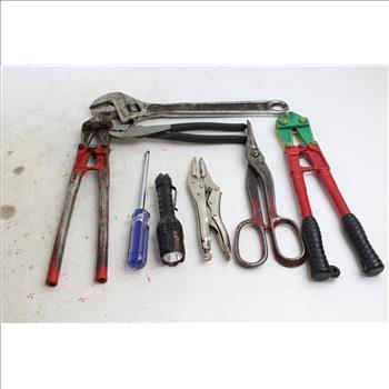 Allied Wrench Set, Bolt Cutter, Hammer, Multitools, Leatherman, Fuller:  25+items