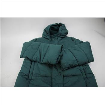 Amazon Essential Youth Puffer Jackets, Large, Green, Silver, 2 Pieces