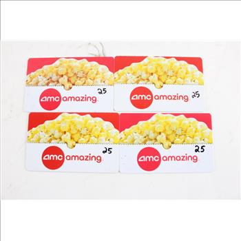 AMC Gift Cards, 4 Pieces