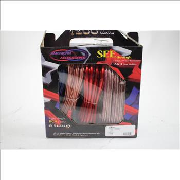American Accessories 1200W Right Angle RCA Cable 8-Gauge Wiring Kits, 4 Pieces