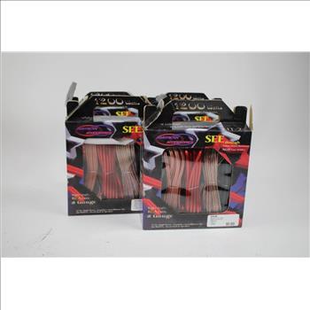 American Accessories 1200W Right Angle RCA Cable 8-Gauge Wiring Kits, 4 Pieces