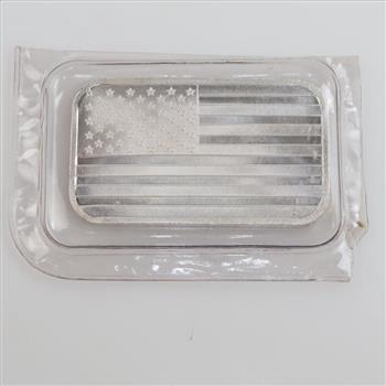 American Flag Fine Silver 1 Oz Bar