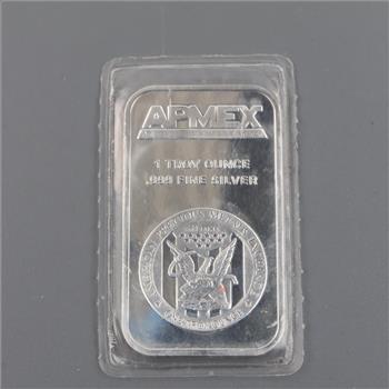 American Precious Metals Exchange Fine Silver 1 Troy Oz Bar