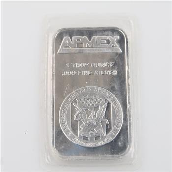 American Precious Metals Exchange Fine Silver 1 Troy Oz Bar