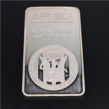 American Precious Metals Exchange Fine Silver 25 Troy Oz Bar