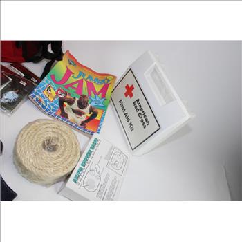 American Red Cross First Aid Kit, Ponchos, & More In Red American Cross Kit Backpack; 10+ Pieces