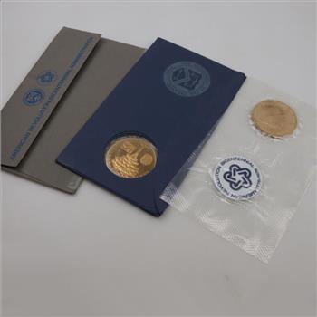 American Revolution Bicentennial Medal And Stamps; 3 Pieces