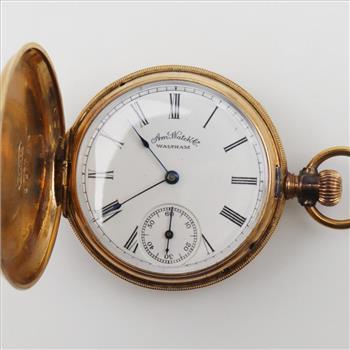 American Waltham Watch Co 10kt Gold Pocket Watch