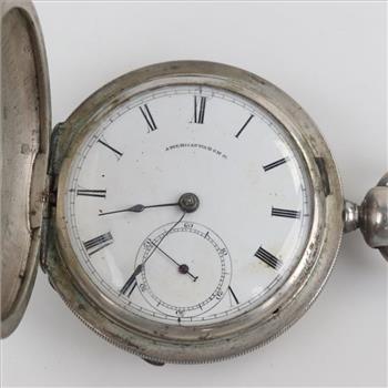 American Waltham Watch Co. .800 Silver Pocket Watch