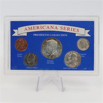 Americana Series Presidents Collection, 5 Coins Including Silver Coins