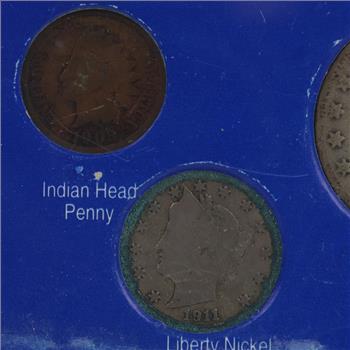 Americana Series Yesteryear Collection, 5 Coins Including Silver Coins