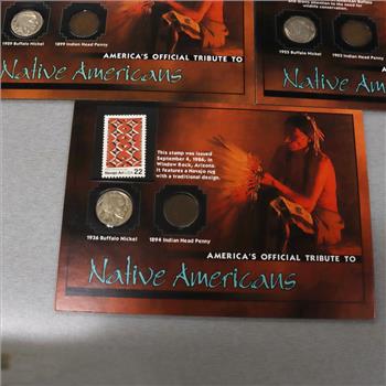America's Official Tribute To Native Americans Coin & Stamp Set