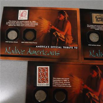 America's Official Tribute To Native Americans Coin & Stamp Set